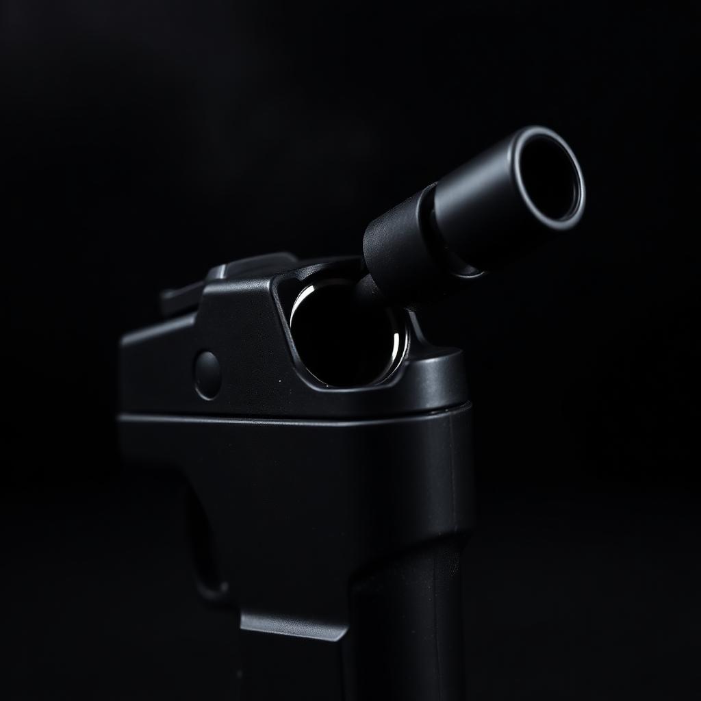 Close-up detail of The Gun Torch cigarette chamber